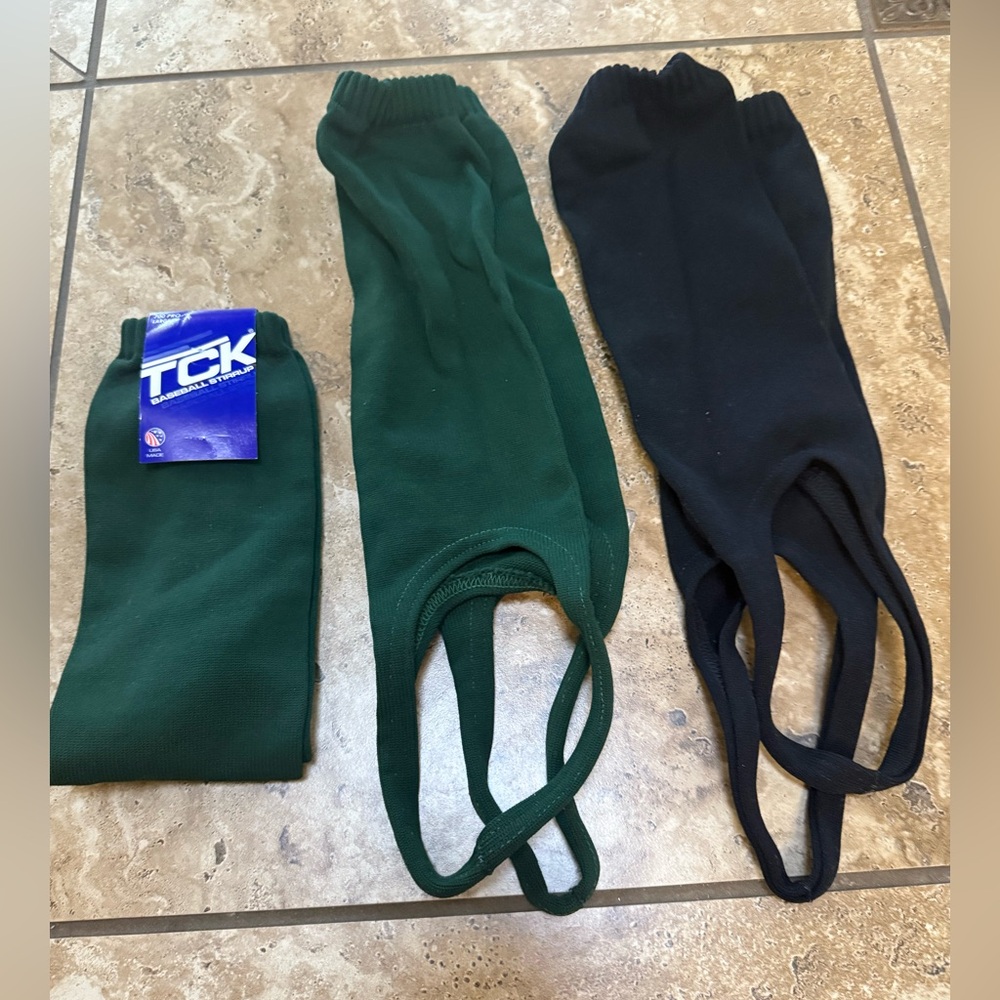 Baseball Green and Black Stirrup Socks adult